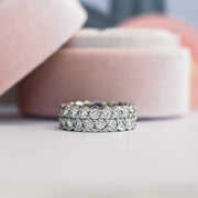 Round Brilliant Cut Full Eternity Bezel Set Wedding Band Mapple Gems